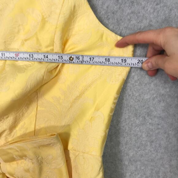 Kay Unger Dress Size 14 Knee Wrap Lorraine Jacquard‎ Pencil Slit Asymmetric READ - Picture 12 of 16